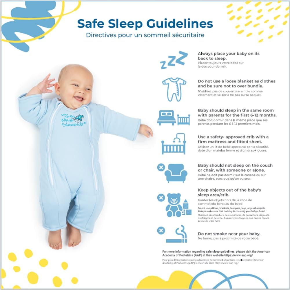 Baby Merlin'S Cotton Baby Swaddle Transition Product - Soft and Cozy Design, Double Zipper for Easy Diaper Changes, Promotes Safe Sleep, 3-6 Months - Cream - Small 12-18Lbs
