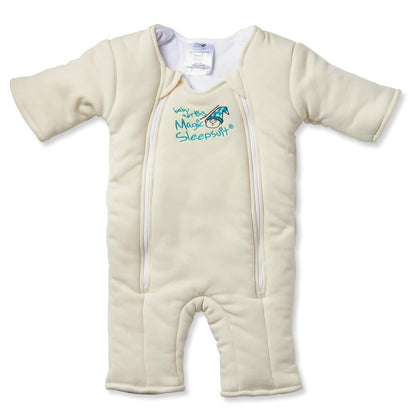 Baby Merlin'S Cotton Baby Swaddle Transition Product - Soft and Cozy Design, Double Zipper for Easy Diaper Changes, Promotes Safe Sleep, 3-6 Months - Cream - Small 12-18Lbs