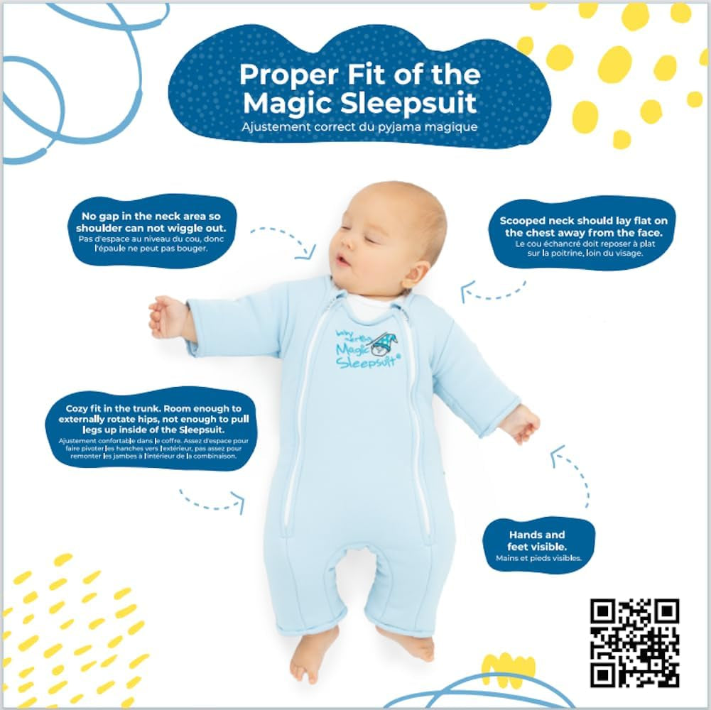 Baby Merlin'S Cotton Baby Swaddle Transition Product - Soft and Cozy Design, Double Zipper for Easy Diaper Changes, Promotes Safe Sleep, 3-6 Months - Cream - Small 12-18Lbs