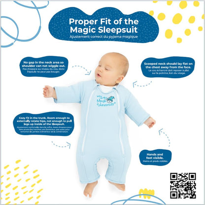 Baby Merlin'S Cotton Baby Swaddle Transition Product - Soft and Cozy Design, Double Zipper for Easy Diaper Changes, Promotes Safe Sleep, 3-6 Months - Cream - Small 12-18Lbs